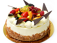 Biscuit met vers fruit